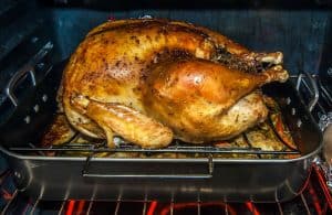 Thanksgiving Turkey in the oven