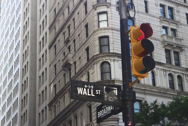 Red Signal Light Wall Street NY